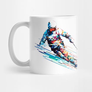 Ski Sport Fast Speed Competition Abstract Mug